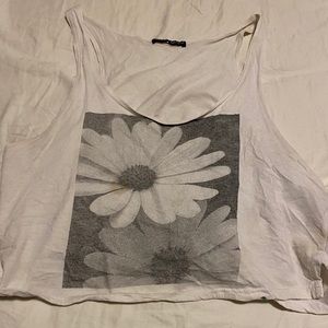 Brandy Melville white tank top - cropped